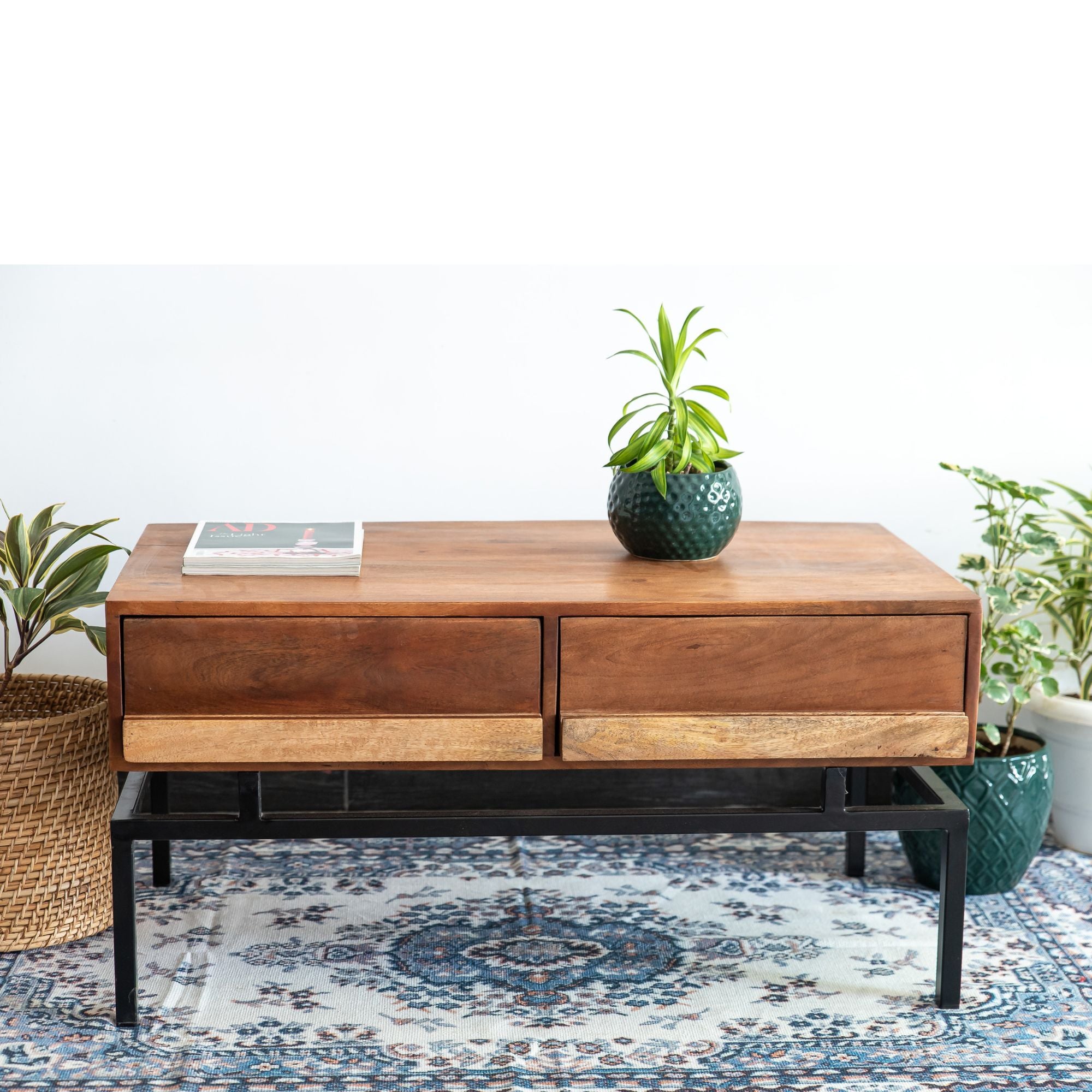 BIRNEY Acacia and Iron Fusion Coffee Table